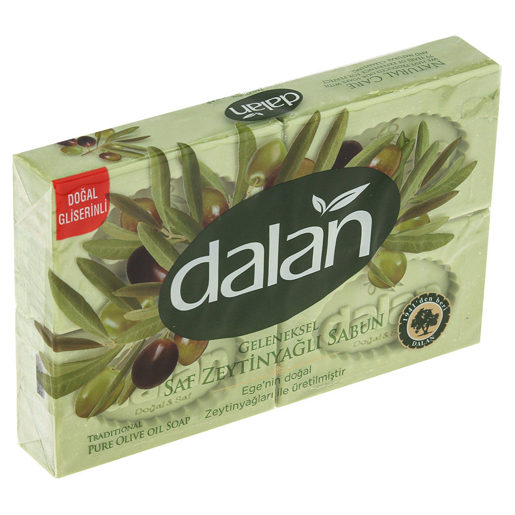 Мыло хозяйственное твердое Dalan 125г, Оливковое, набор 4шт (Турция)  фото 2
