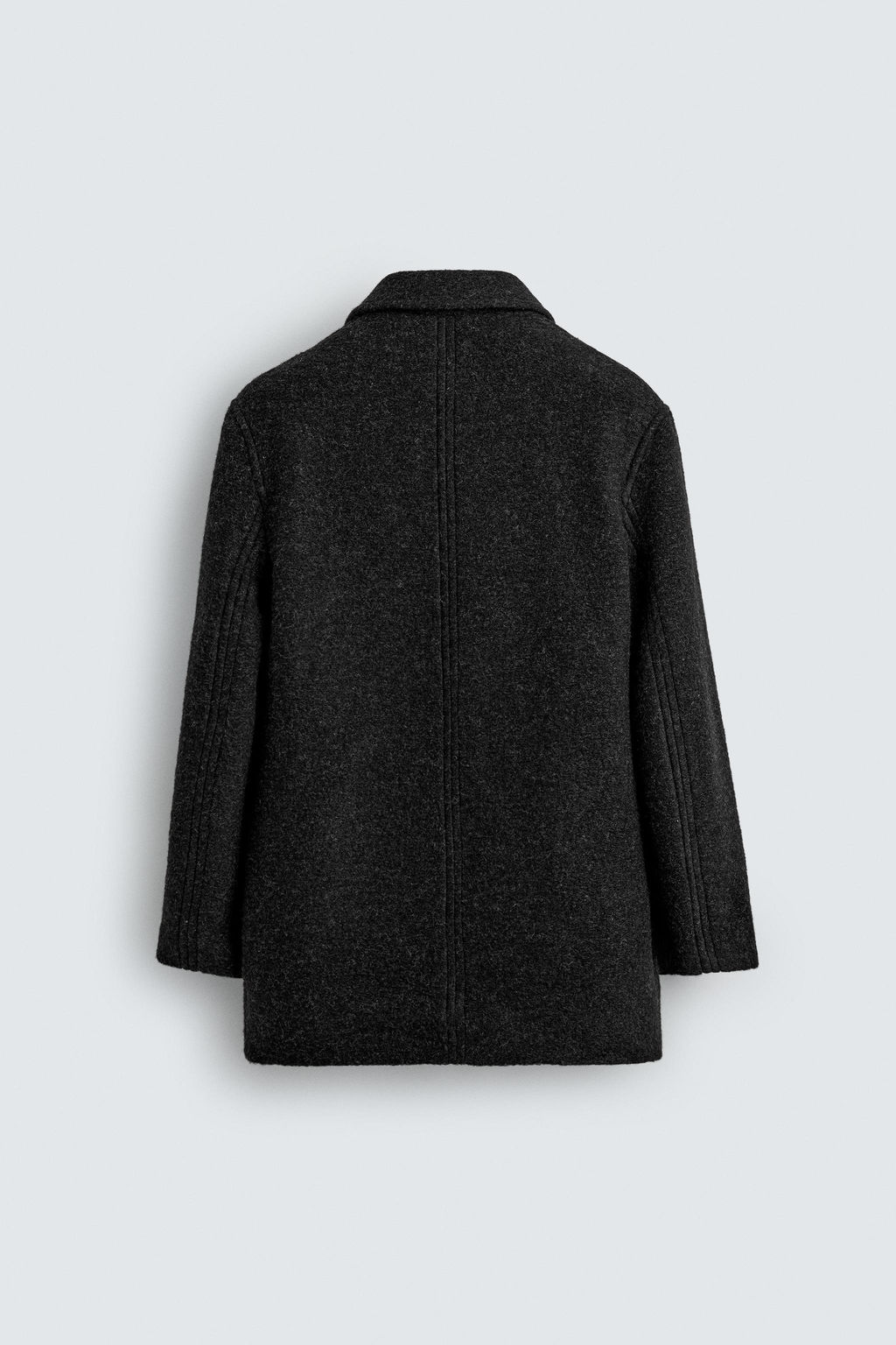 WOOL BLEND DOUBLE-BREASTED PEA COAT - Zara фото 9