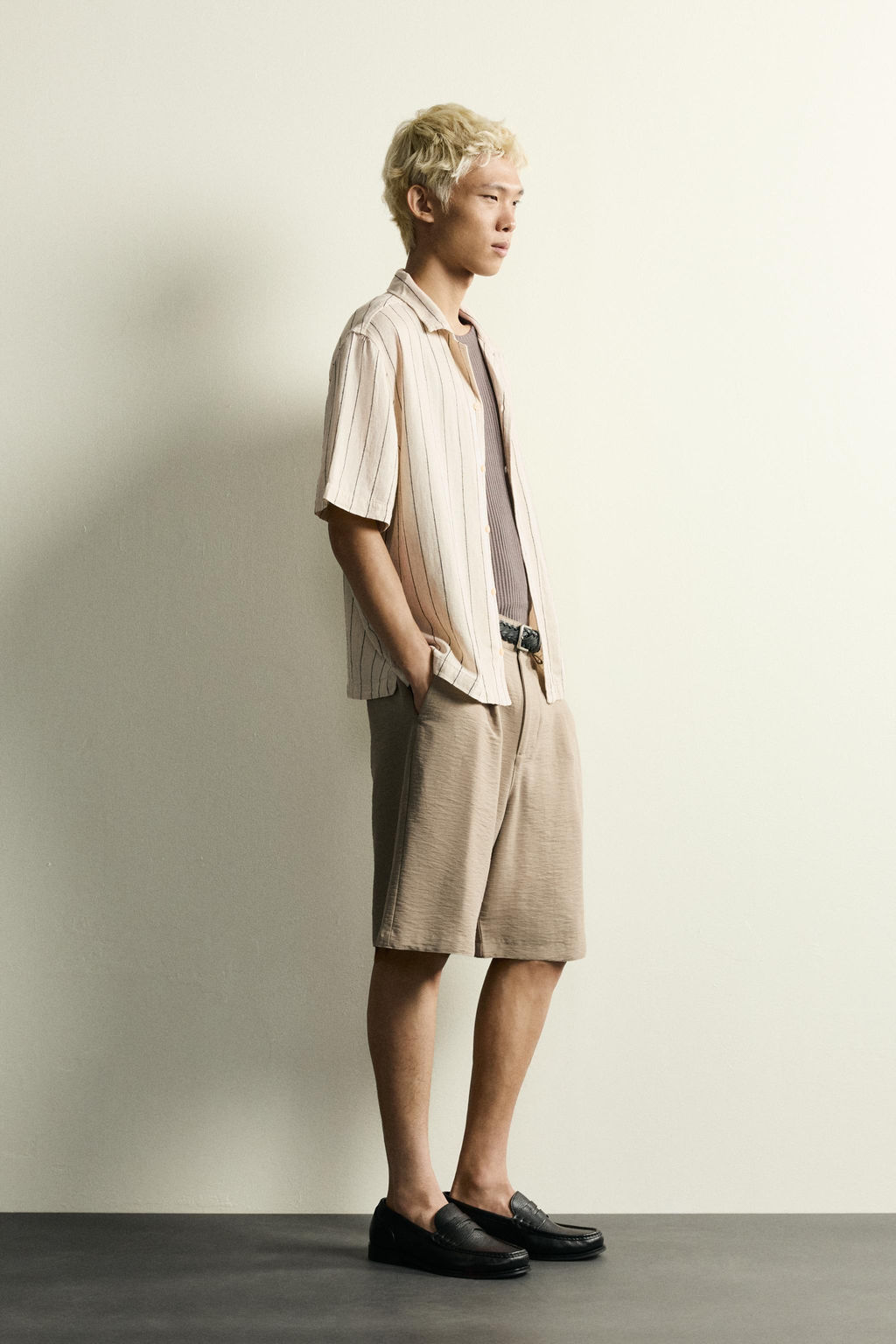 CAMISA RELAXED FIT RAYS BORDADOS / Crudo - Zara фото 4