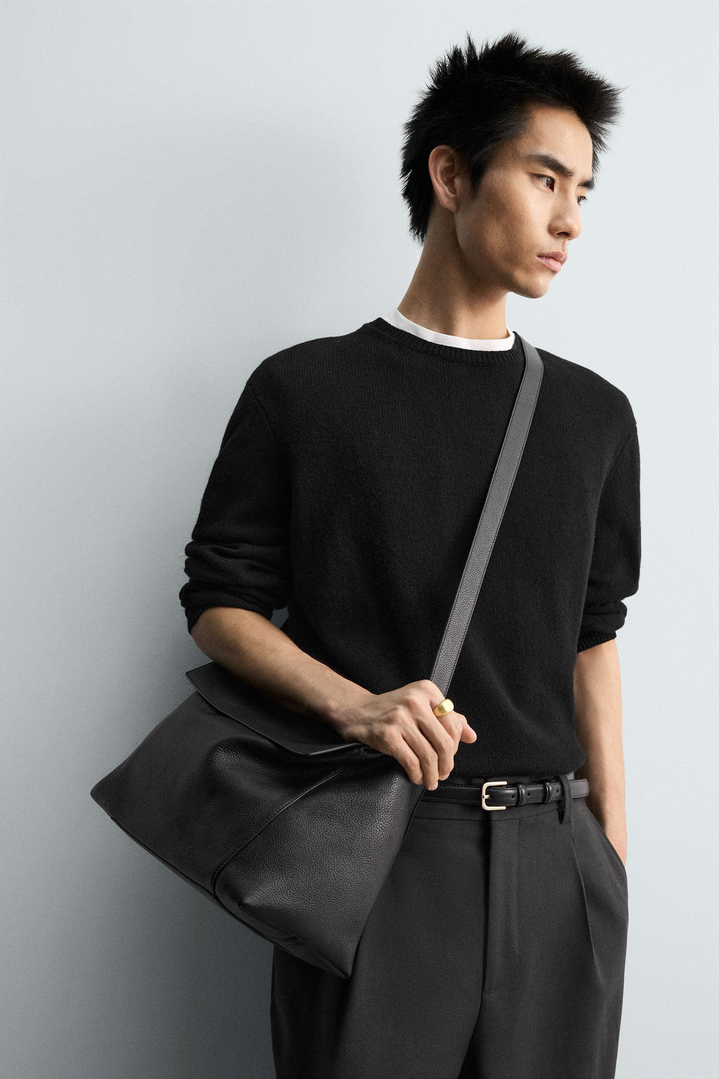 LEATHER CROSSBODY BAG L LIMITED EDITION - Zara фото 9