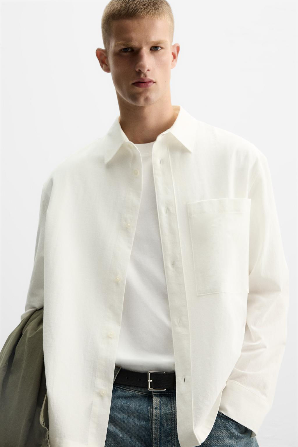 TEXTURED RELAXED FIT SHIRT - Zara фото 5