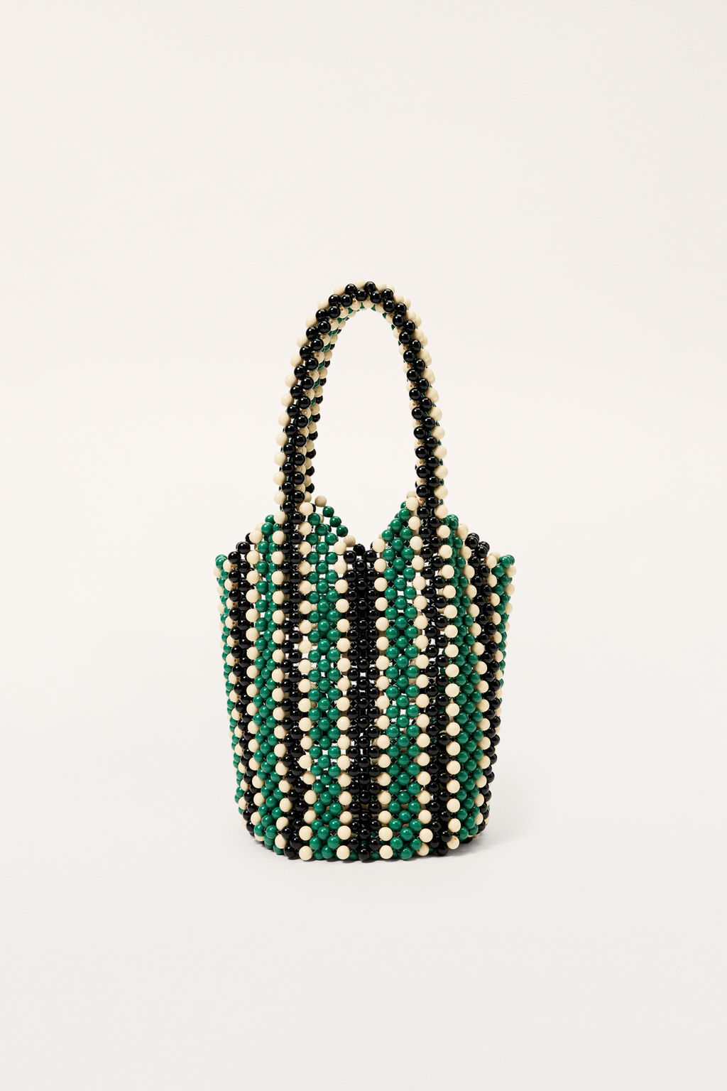 LIMITED EDITION STRIPED BEADED BUCKET BAG - Zara фото 4
