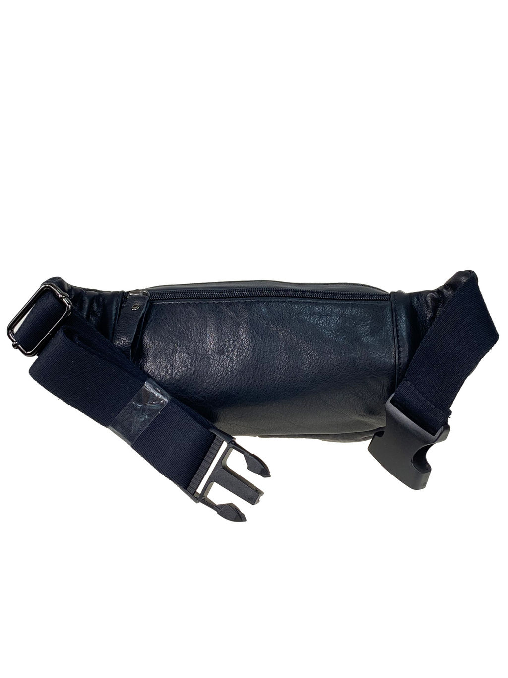 Мужская сумка на пояс из натуральной кожи цвет черный - Greta фото 3