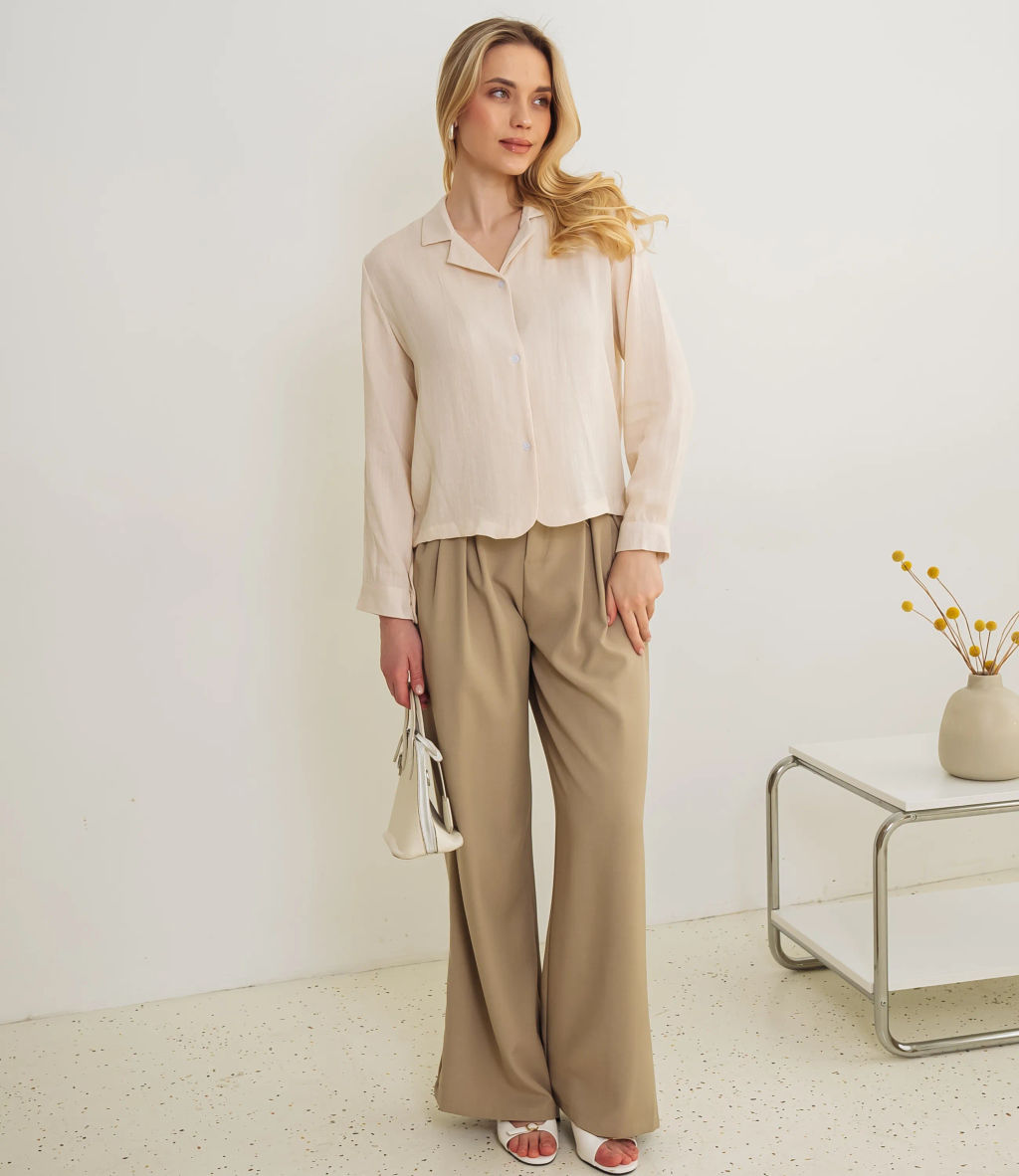 Рубашка #КТ9025 (3), светло-бежевый - Dommod фото 4