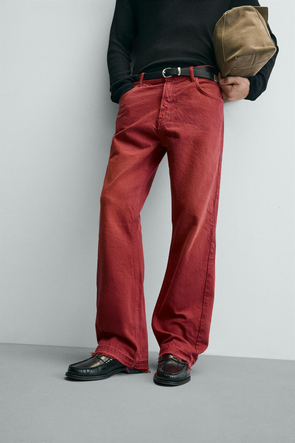JEANS FLARE FIT / Rojo - Zara фото 5