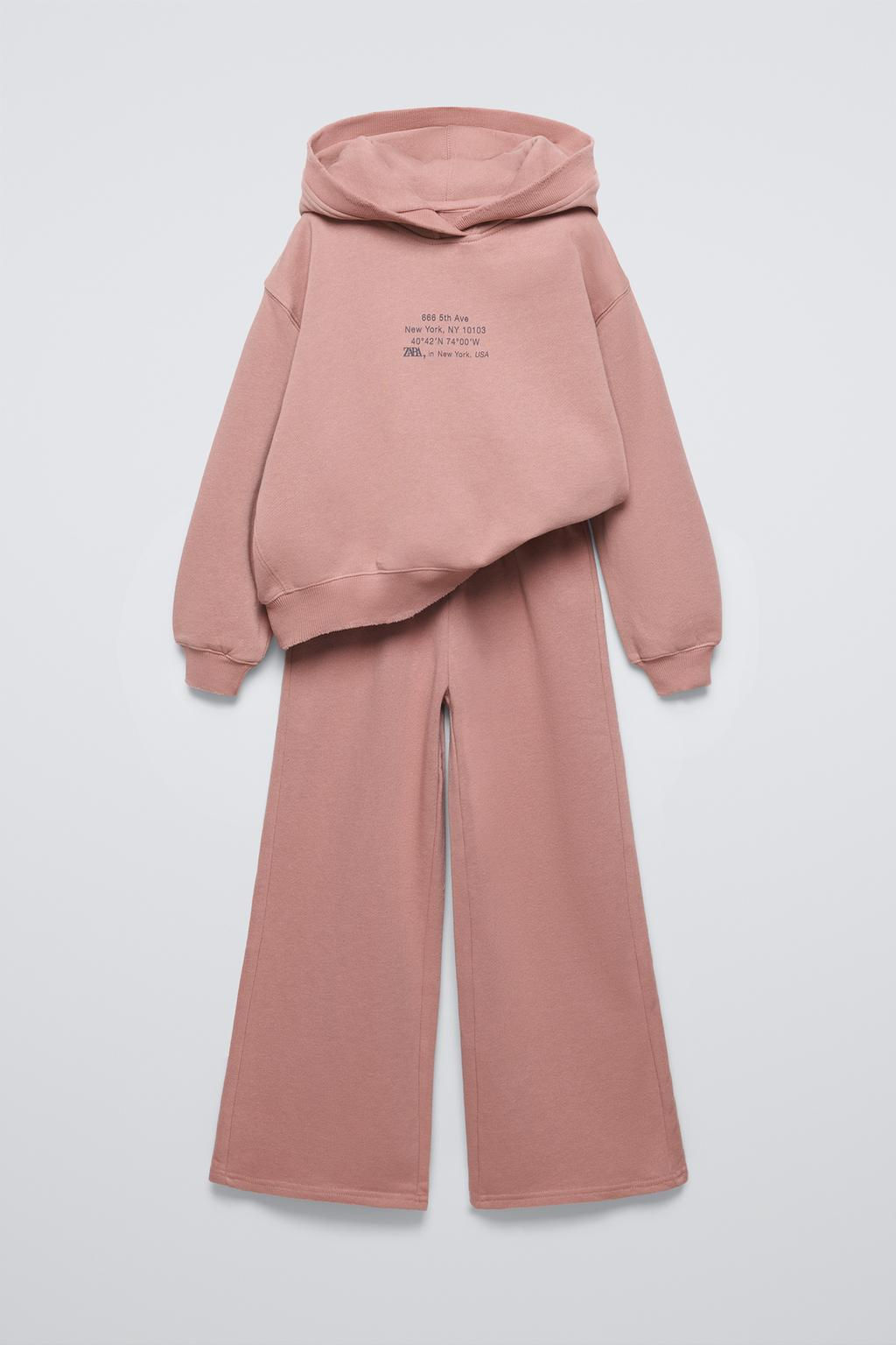 PLUSH HOODIE AND WIDE-LEG TROUSERS SET - Zara фото 18