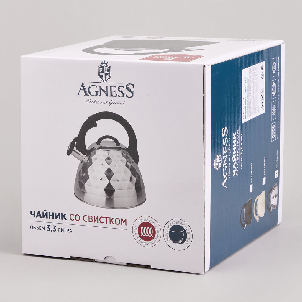 ЧАЙНИК СО СВИСТКОМ, 3,3Л - Agness фото 6