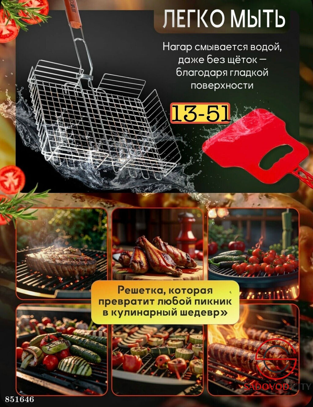 Нержавеющая решетка для гриля