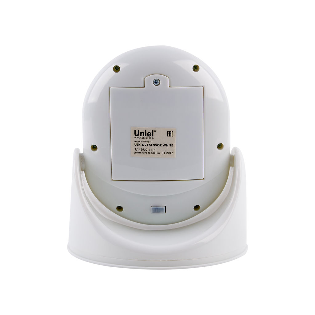 ULK-N21 SENSOR WHITE Светодиодный светильник накладной, с датчиком движения. На батарейках 4АА (не в комплекте). Белый. ТМ Uniel. - Volpe фото 6