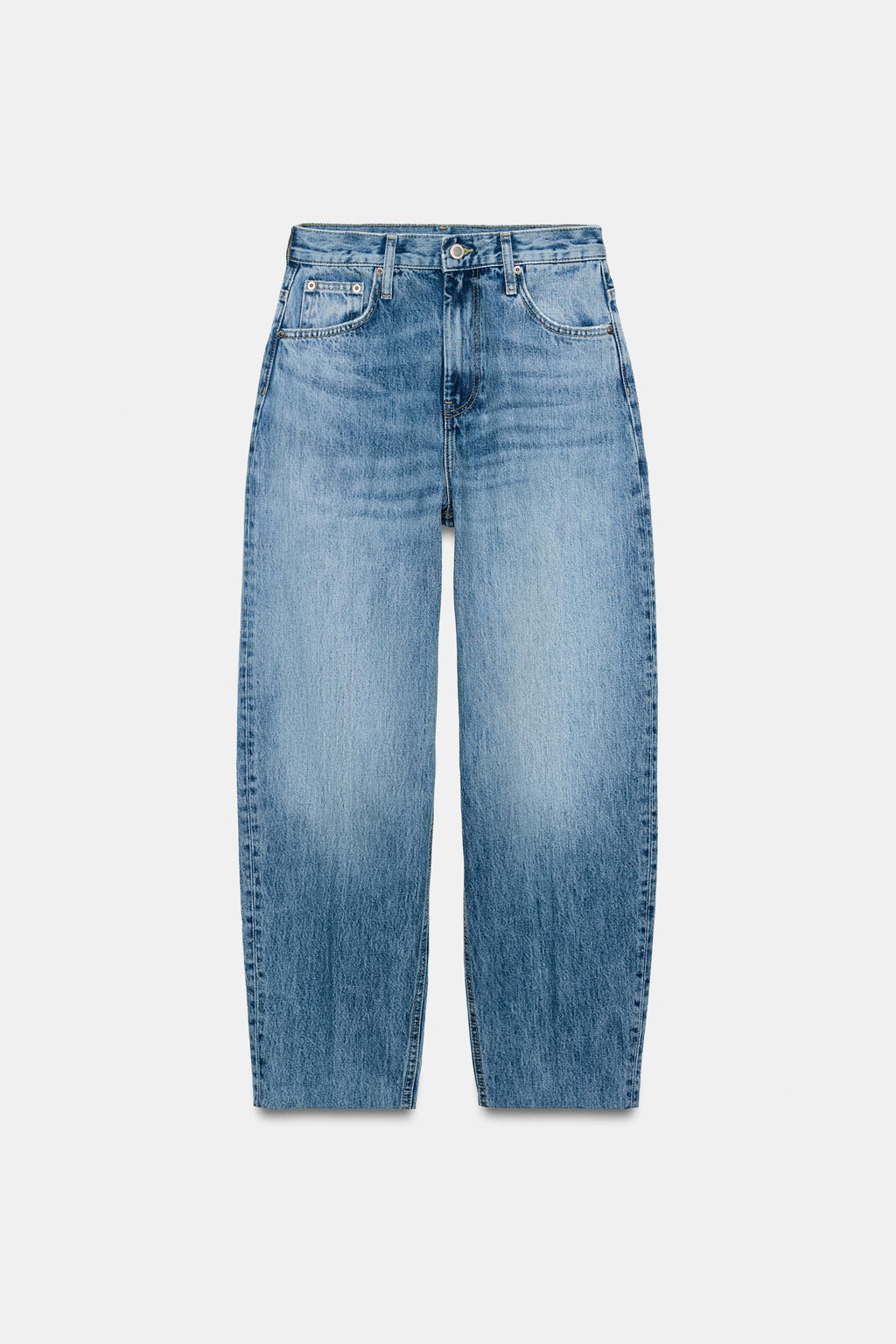 JEANS ZW COLLECTION TAPERED TIRO ALTO / Azul medio - Zara фото 5