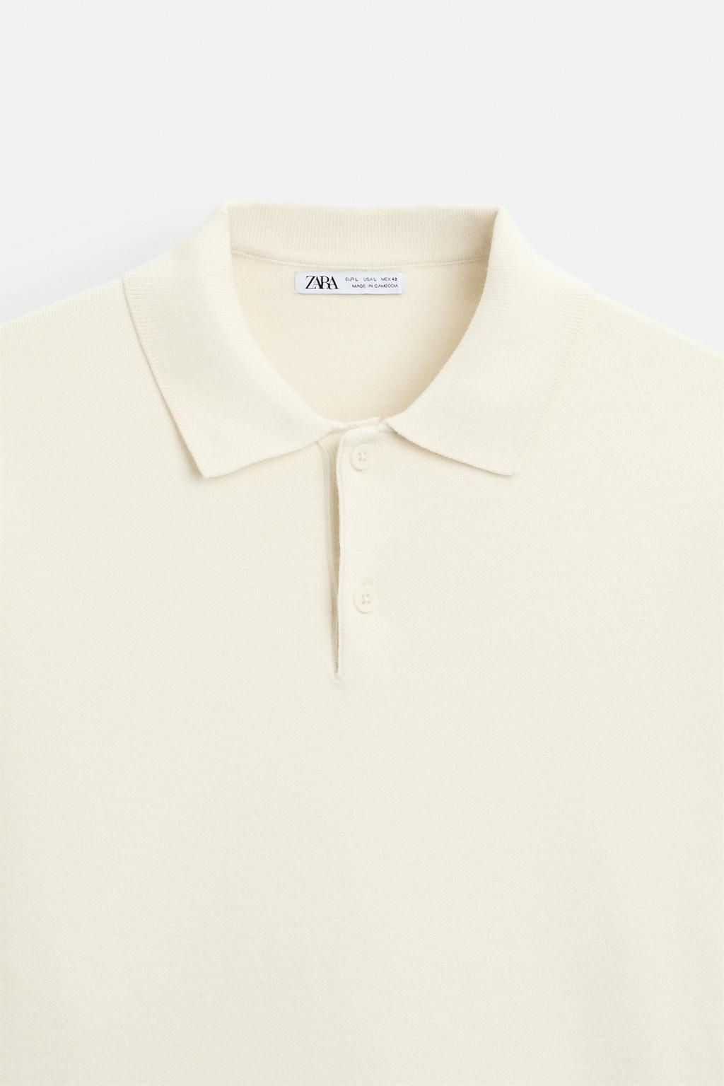VISCOSE BLEND KNIT POLO SHIRT - Zara фото 16