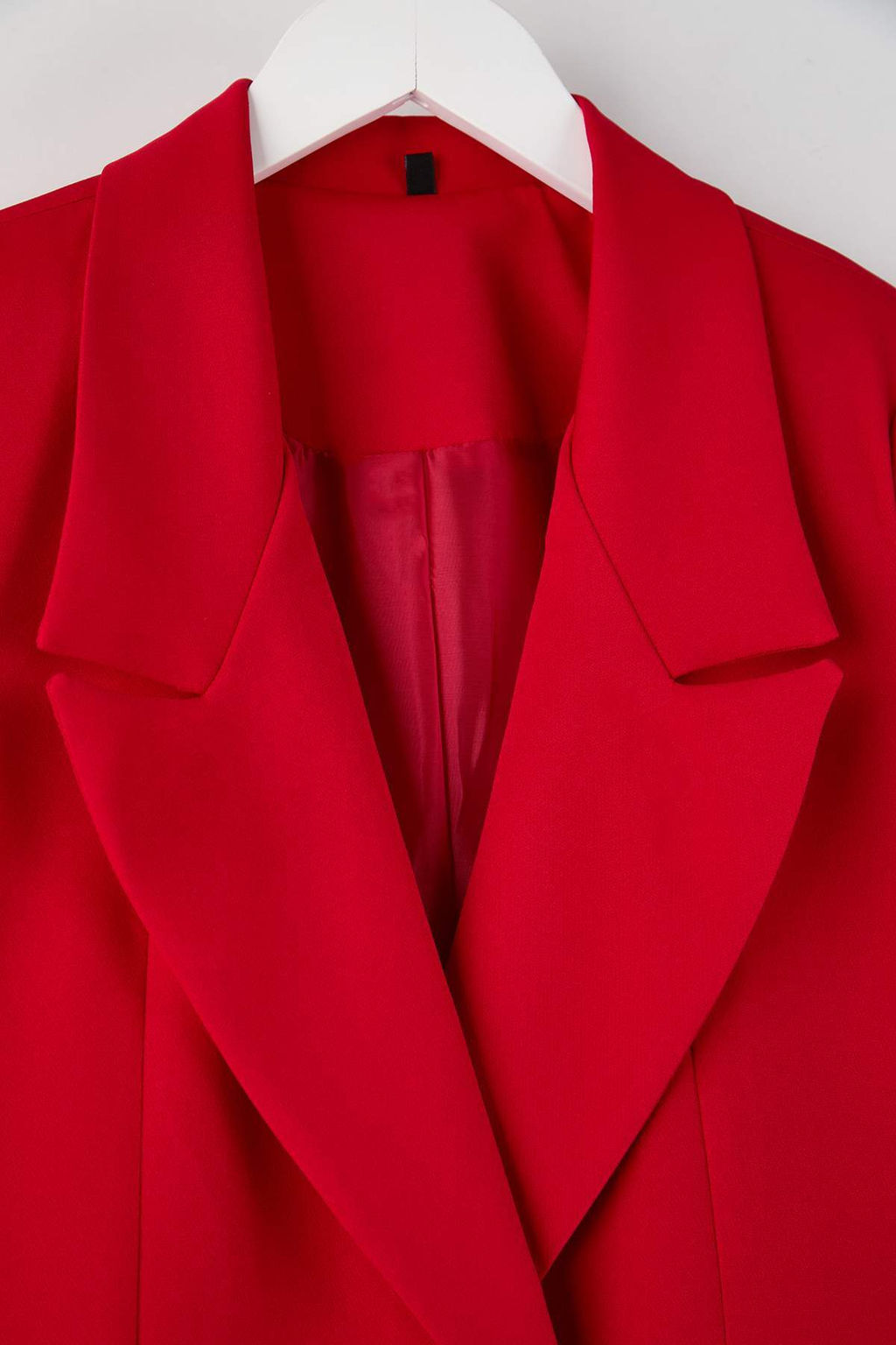 K?rm?z? Regular Astarl? Kruvaze Kapama Dokuma Blazer Ceket TWOSS20CE0059