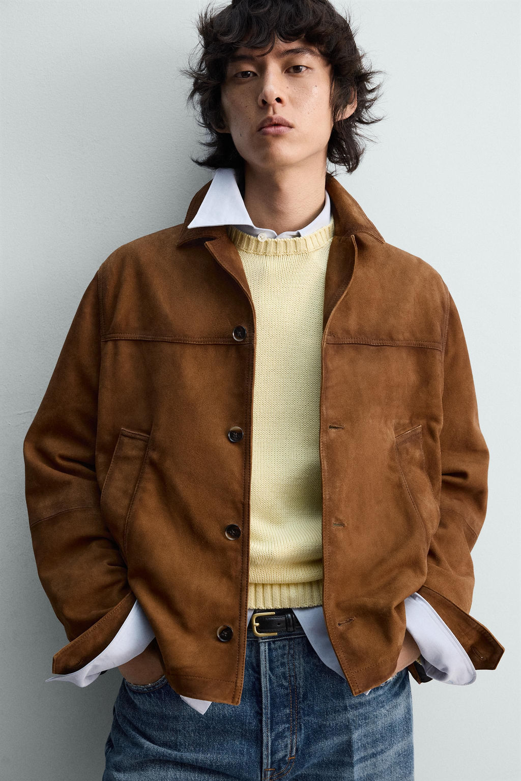 RELAXED FIT LEATHER SUEDE JACKET LIMITED EDITION - Zara фото 14
