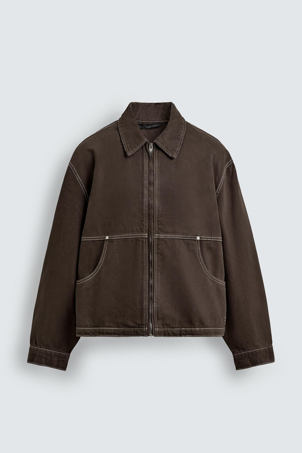 CONTRAST TEXTURED JACKET - Zara фото 7