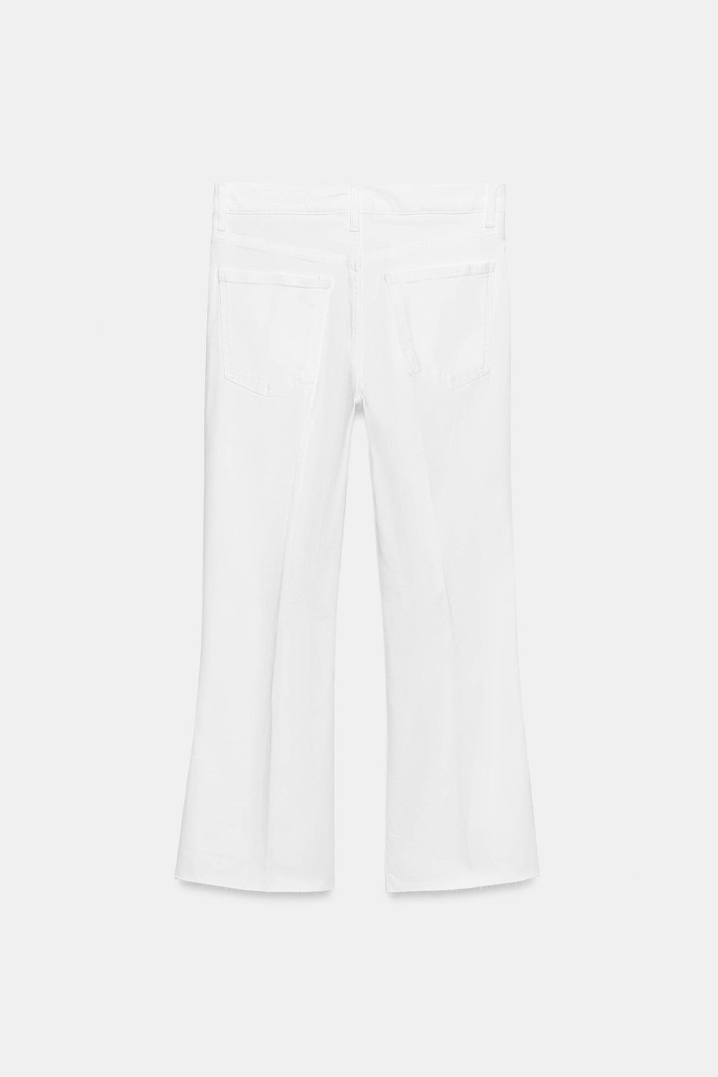 JEANS ZW COLLECTION CROPPED FLARE TIRO MEDIO / Blanco - Zara фото 6