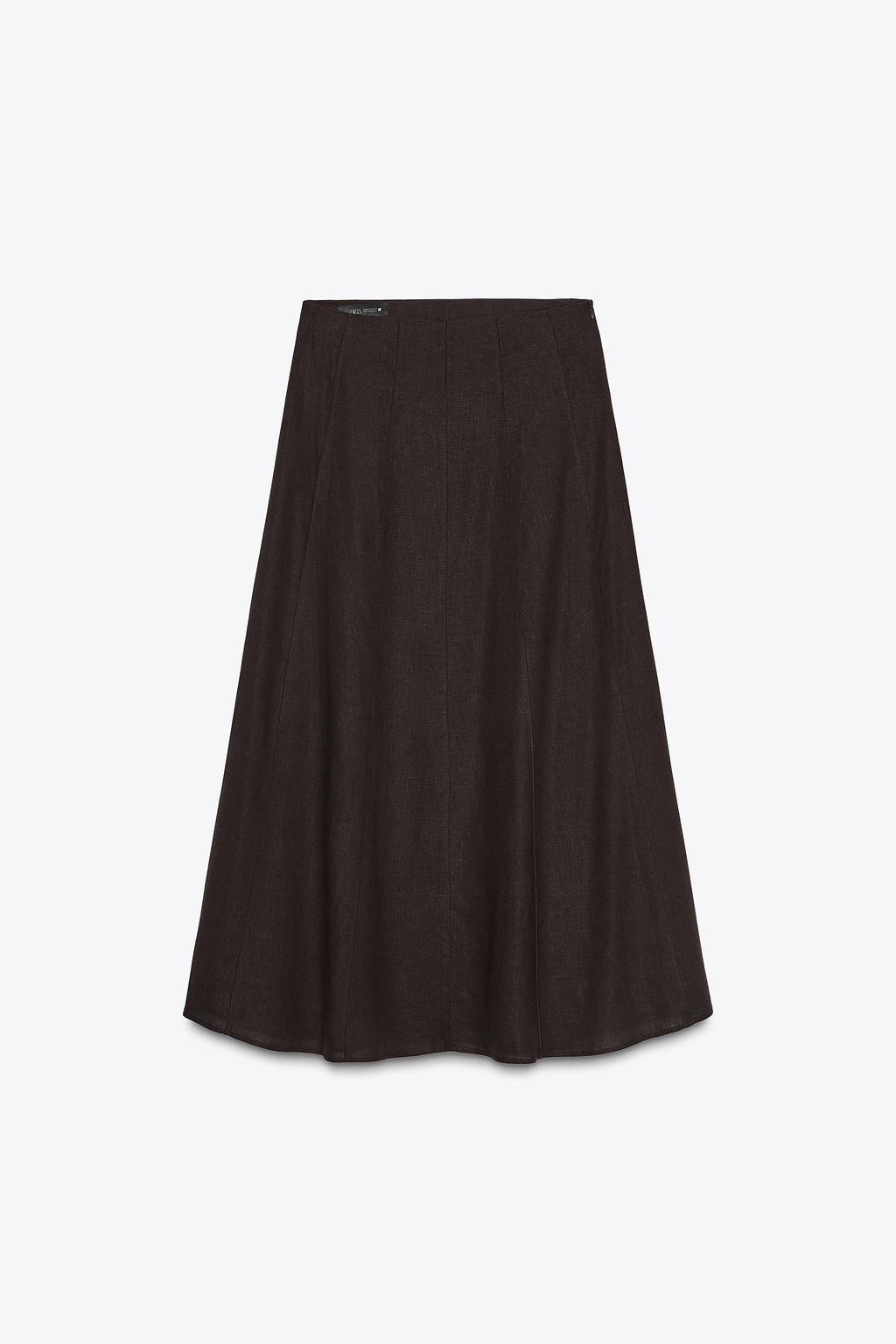 LINEN BLEND MIDI SKIRT - Zara фото 5