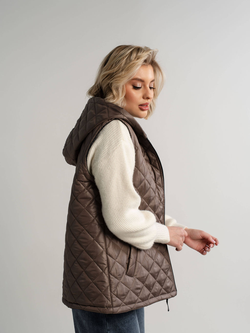 Жилет утепленный Дориана (кофе) Б14632-18М - Lt collection фото 9