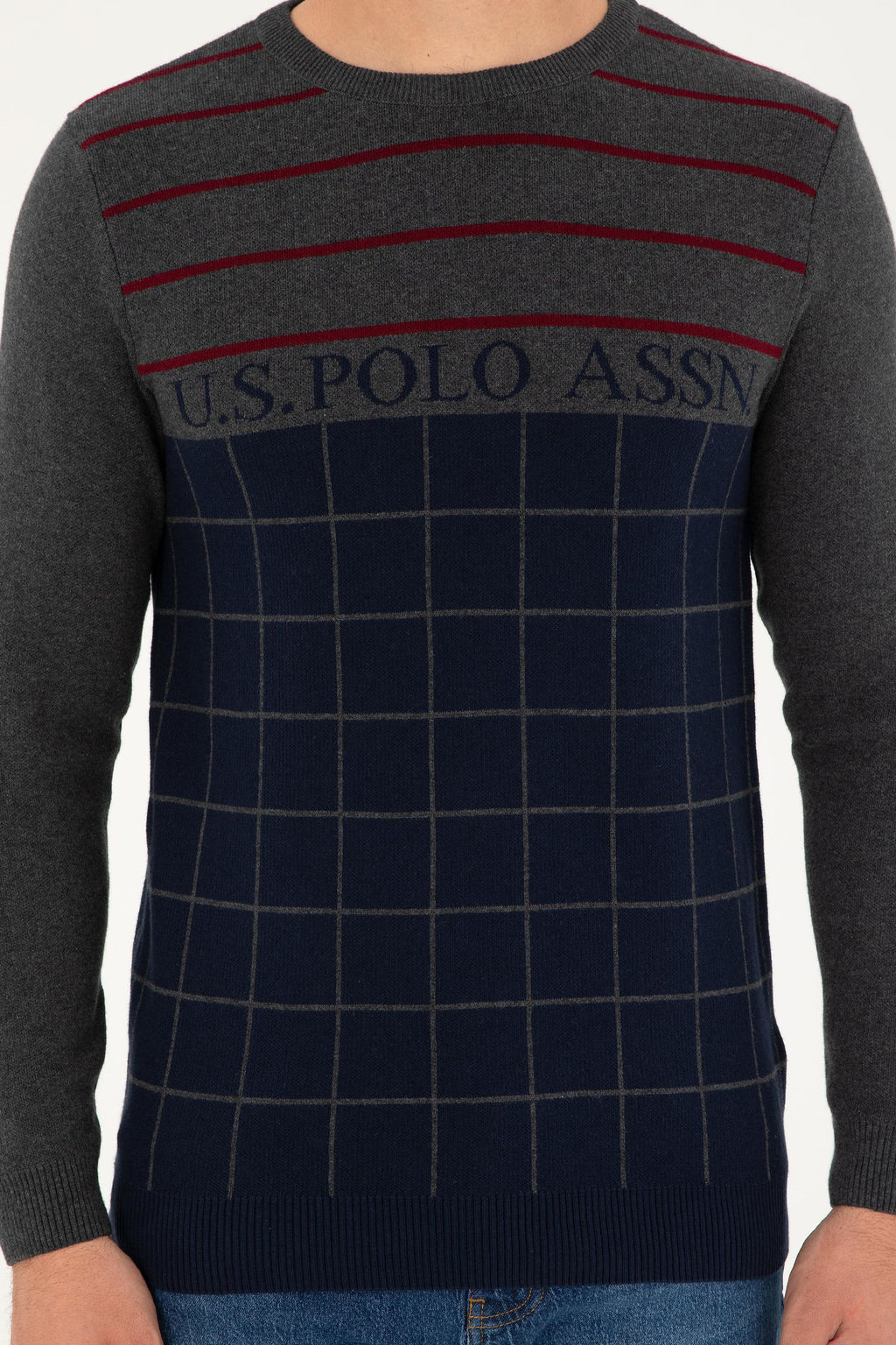 Мужской темно-синий свитер Неожиданная скидка в корзине - U.s. polo assn фото 6
