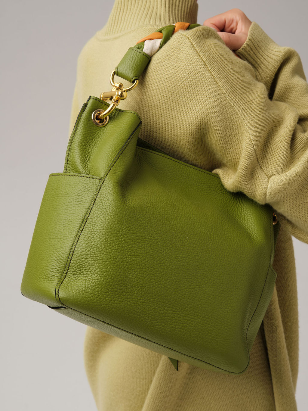 Кожаная сумка Azaro 30785 зеленый бамбук