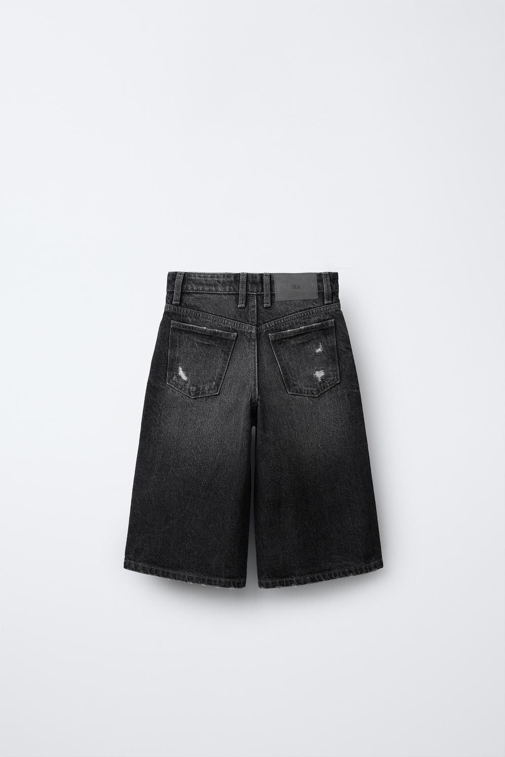 LONG BAGGY DENIM BERMUDA SHORTS - Zara фото 3