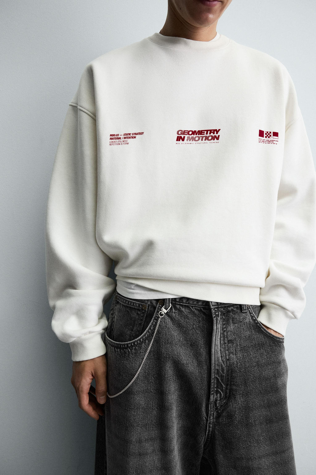 PRINTED SLOGAN SWEATSHIRT