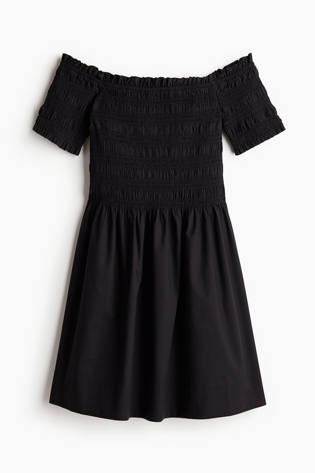 Vestido off-the-shoulder con cuerpo nido de abeja - H&m фото 8