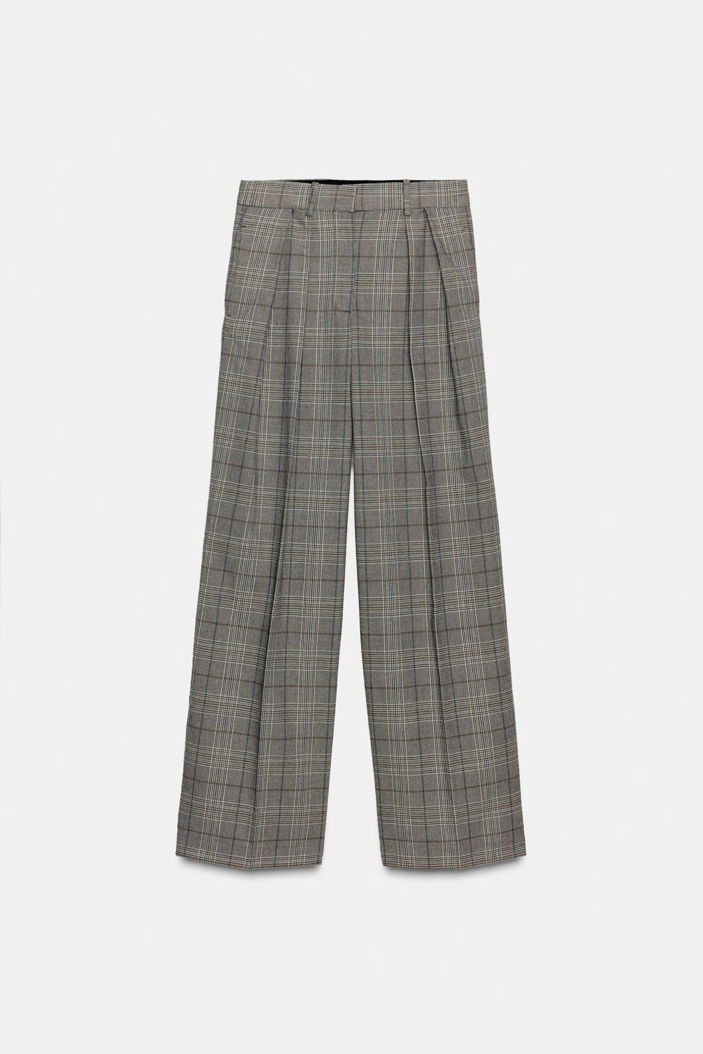 ZW COLLECTION CHECKED DARTED TROUSERS - Zara фото 10
