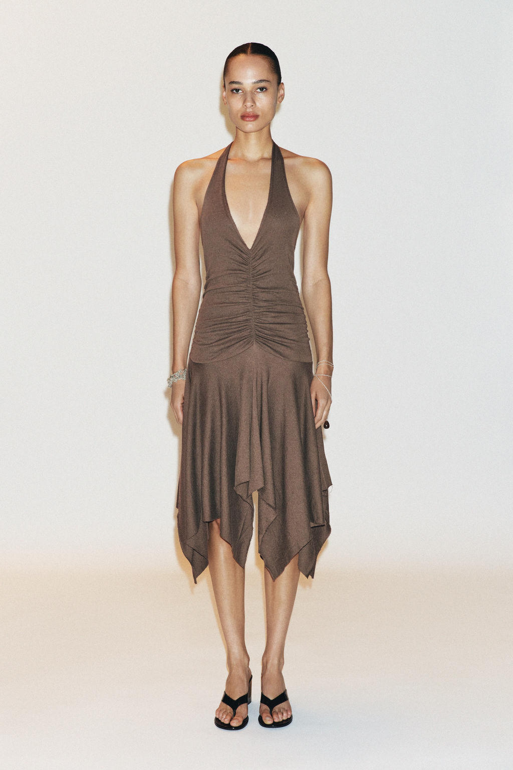 ASYMMETRIC HALTER DRESS - Zara фото 7