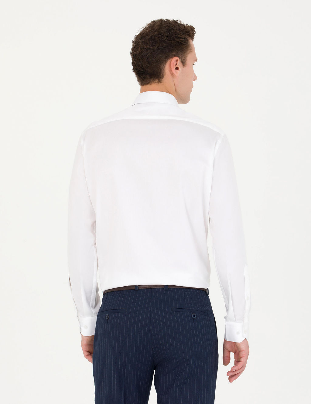 Beyaz Regular Fit Uzun Kollu Basic G_mlek - Pierre cardin фото 12
