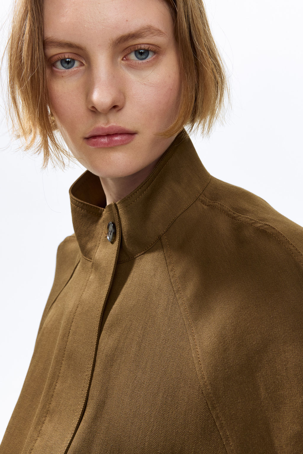 Chaqueta oversize en mezcla de lino - H&m фото 7