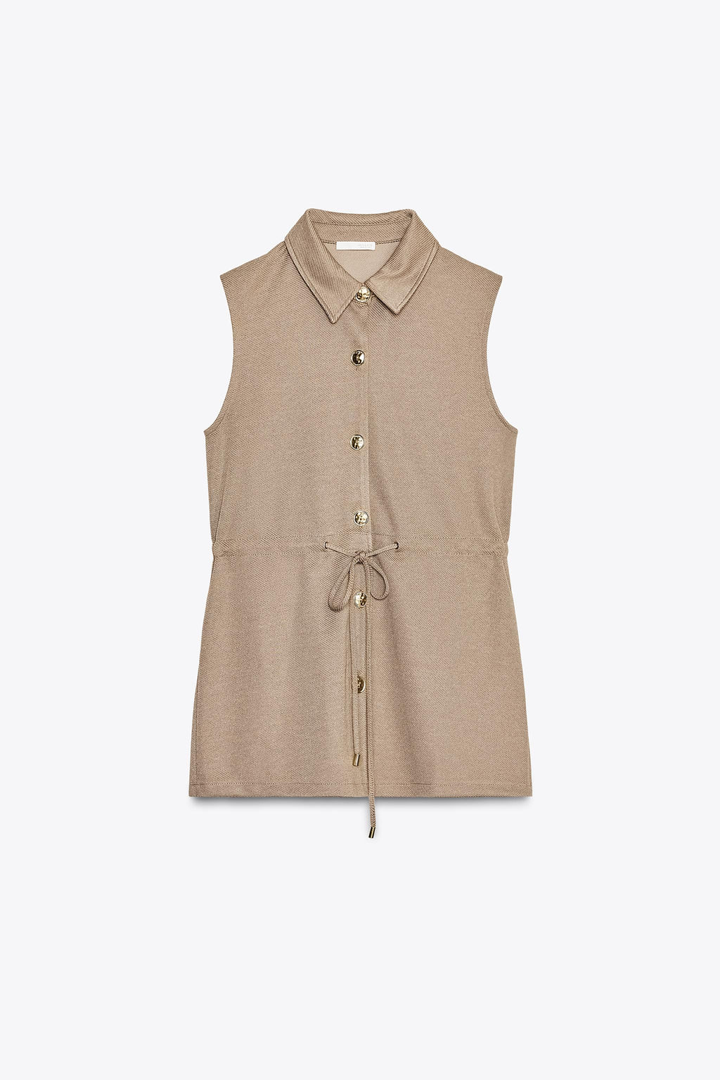 BUTTONED TWILL WAISTCOAT - Zara фото 6
