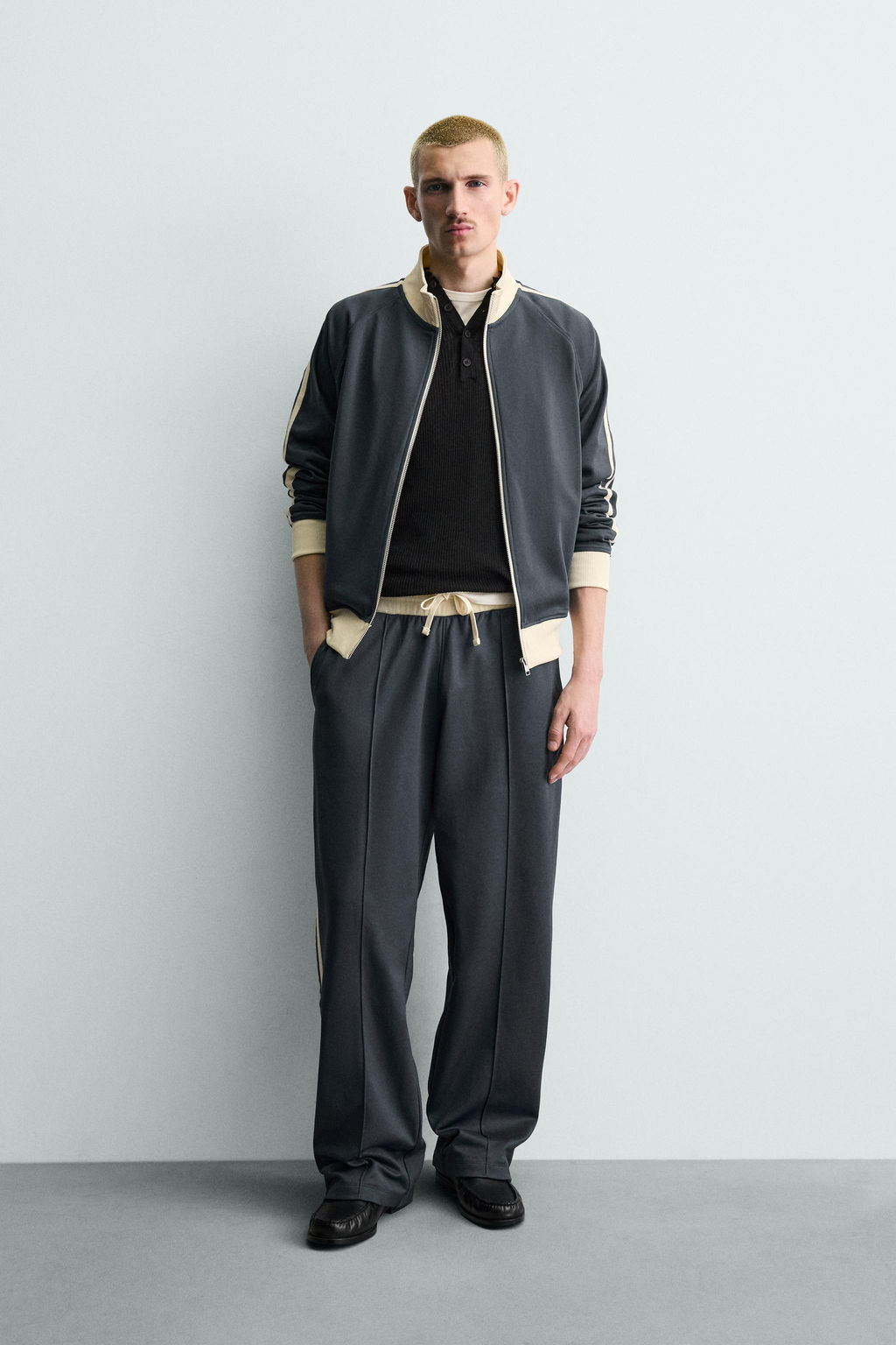 WIDE-LEG JOGGER TROUSERS WITH SIDE TAPING - Zara фото 11
