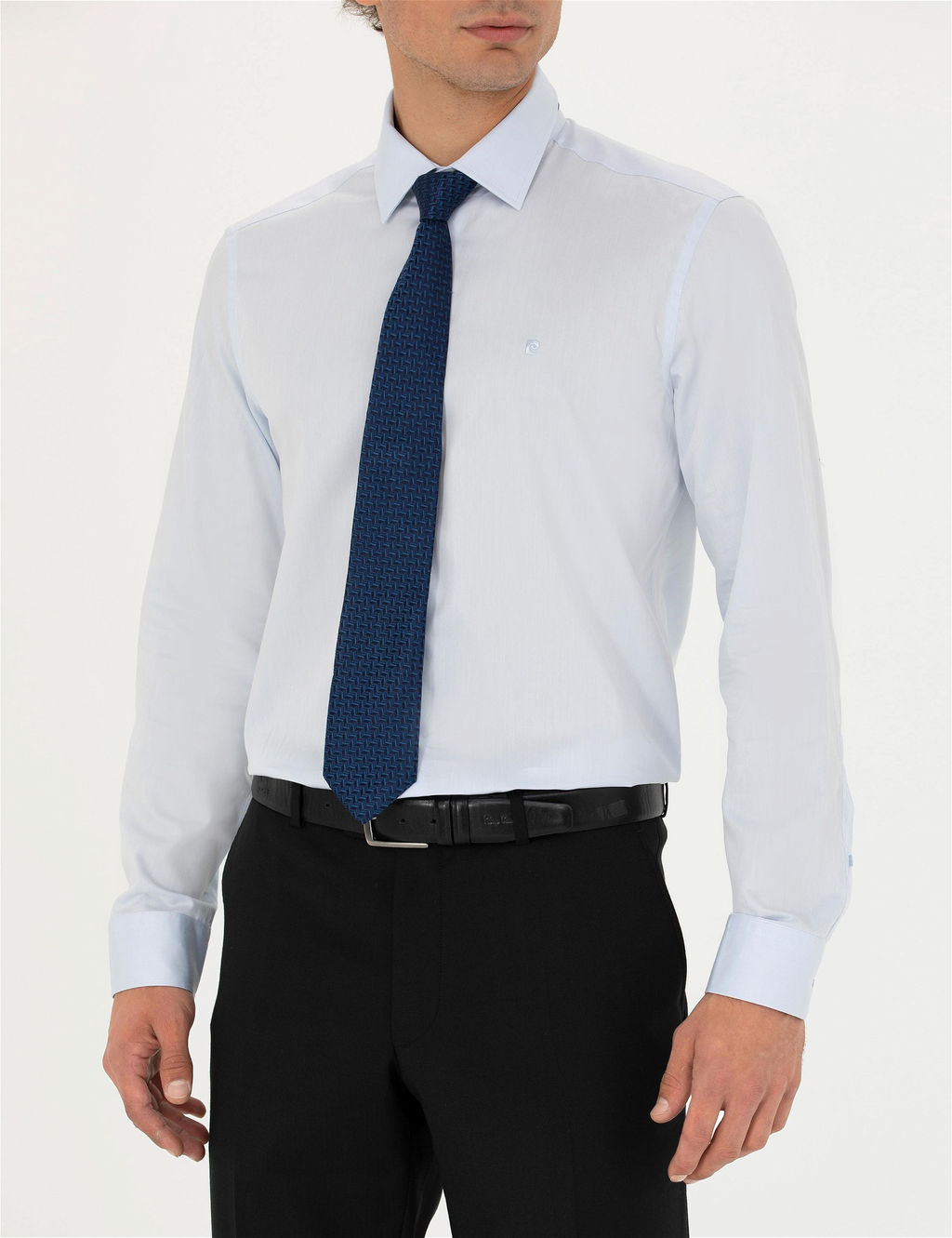 A__k Mavi Slim Fit Uzun Kollu G_mlek - Pierre cardin фото 6