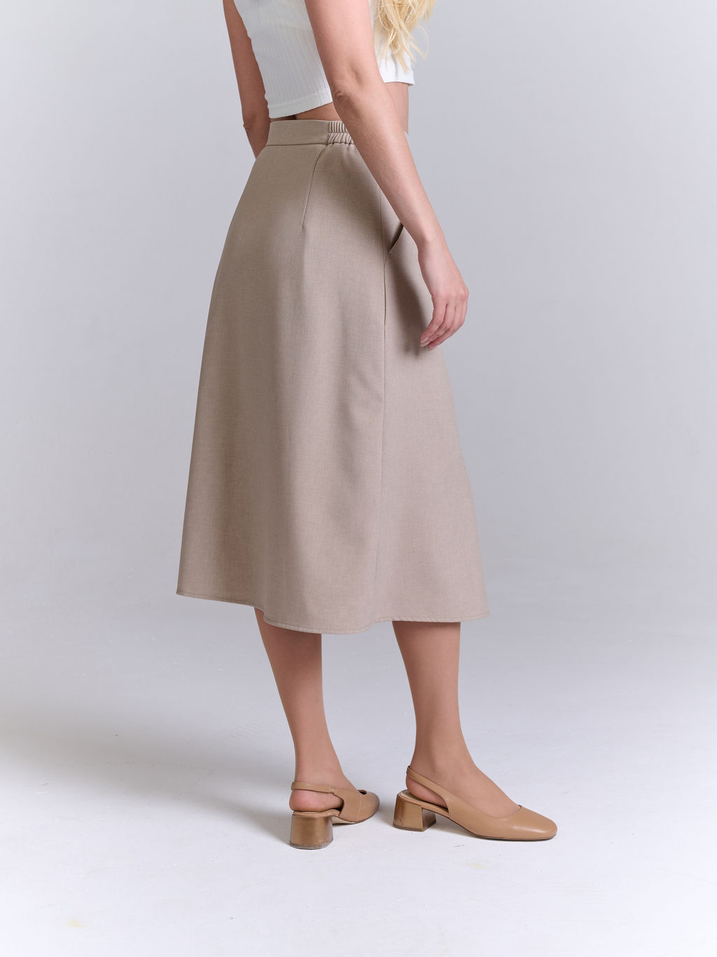 льняная юбка с резинками по бокам - Трика фото 5