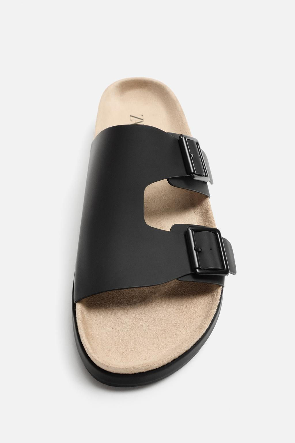 RUBBERISED DOUBLE-STRAP SANDALS - Zara фото 6