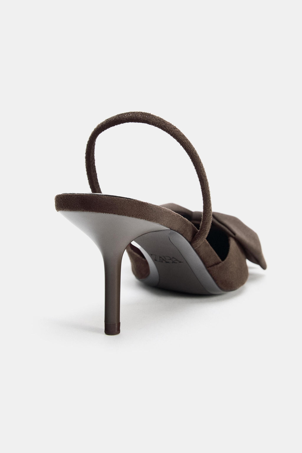 ZAPATO TAC?N DETALLE LAZO / Marr?n - Zara фото 5
