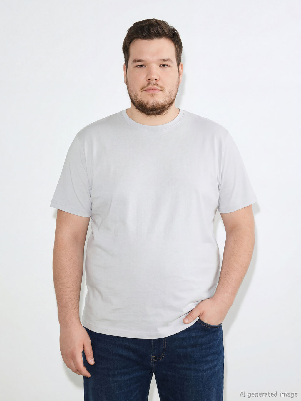 Bisiklet Yaka Penye Erkek Ti??rt