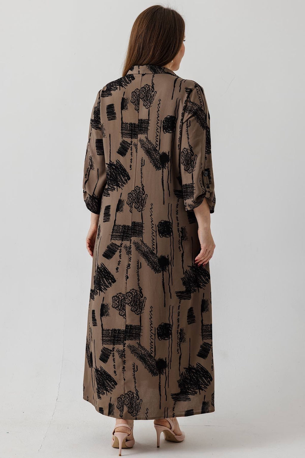 Платье 6145/09/Хаки, черный