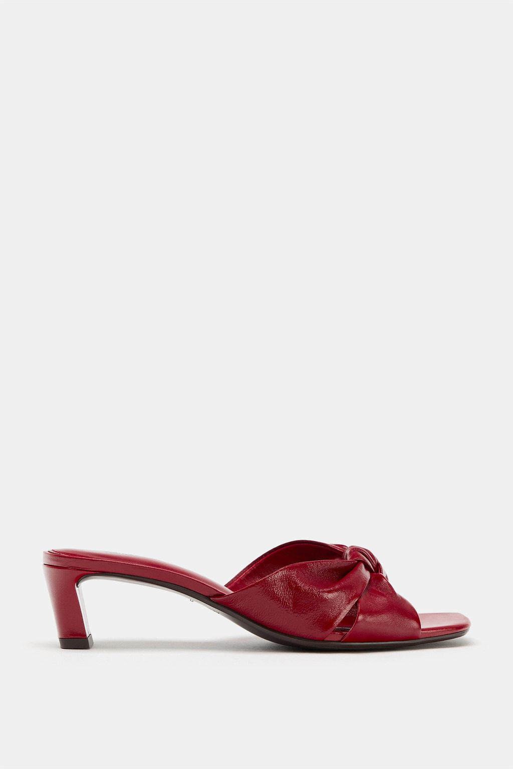 SANDALIA PIEL NUDO / Rojo - Zara фото 3
