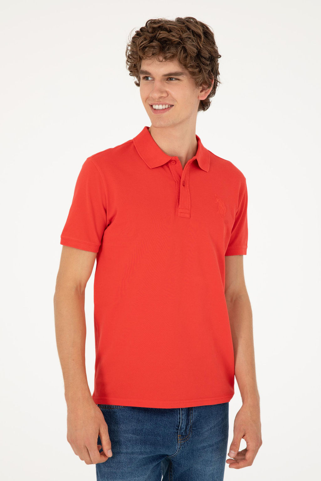 Мужская красная базовая футболка Неожиданная скидка в корзине - U.s. polo assn фото 3