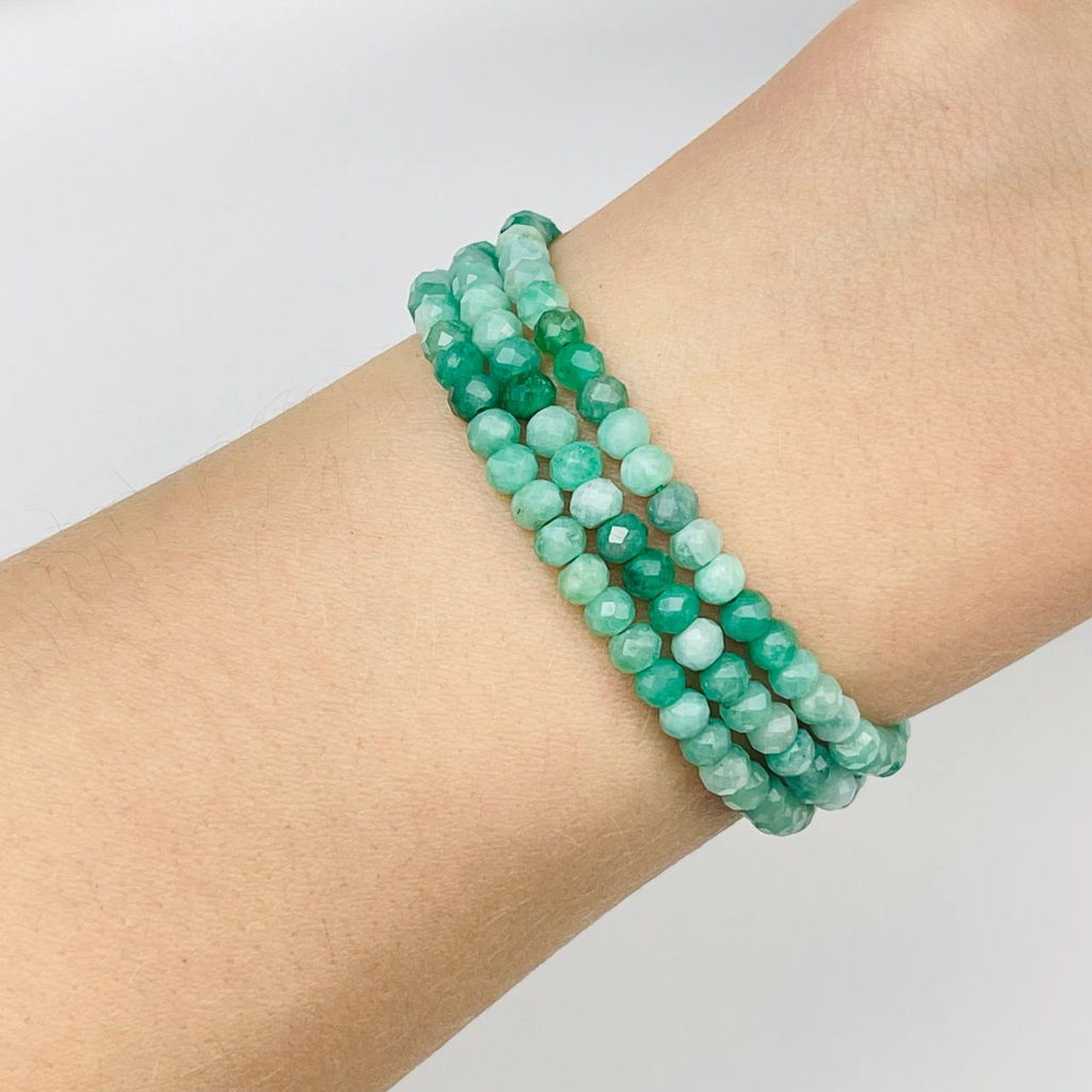 Бусины для украшений из зеленого Берилла (130 бусин)