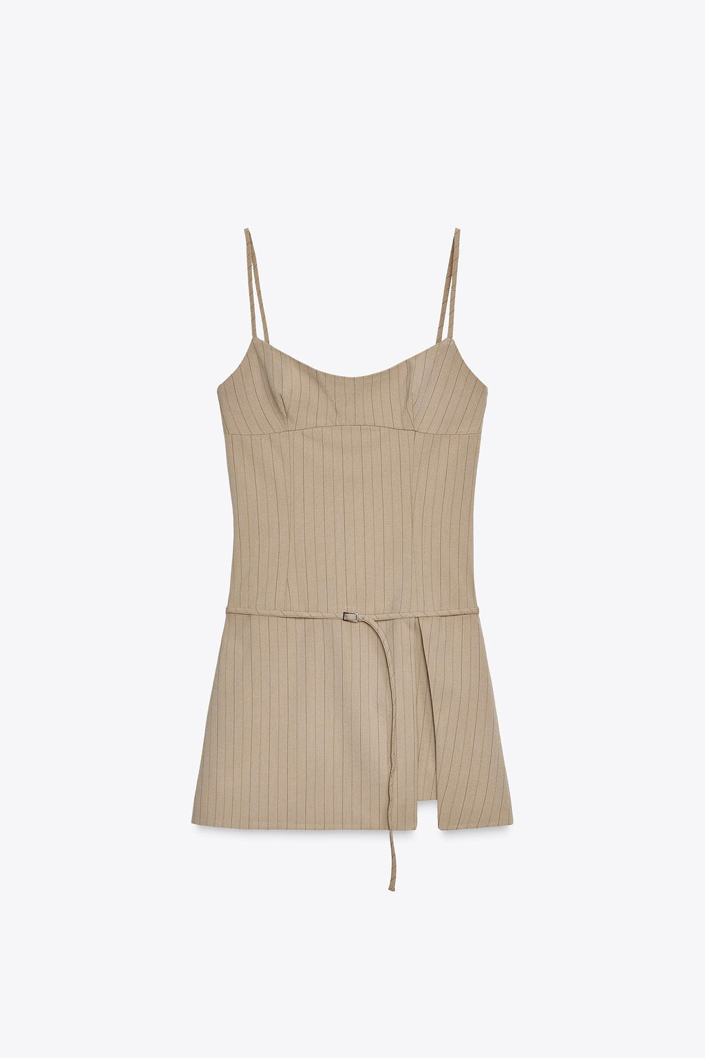 STRIPED PLAYSUIT WITH BELT - Zara фото 14