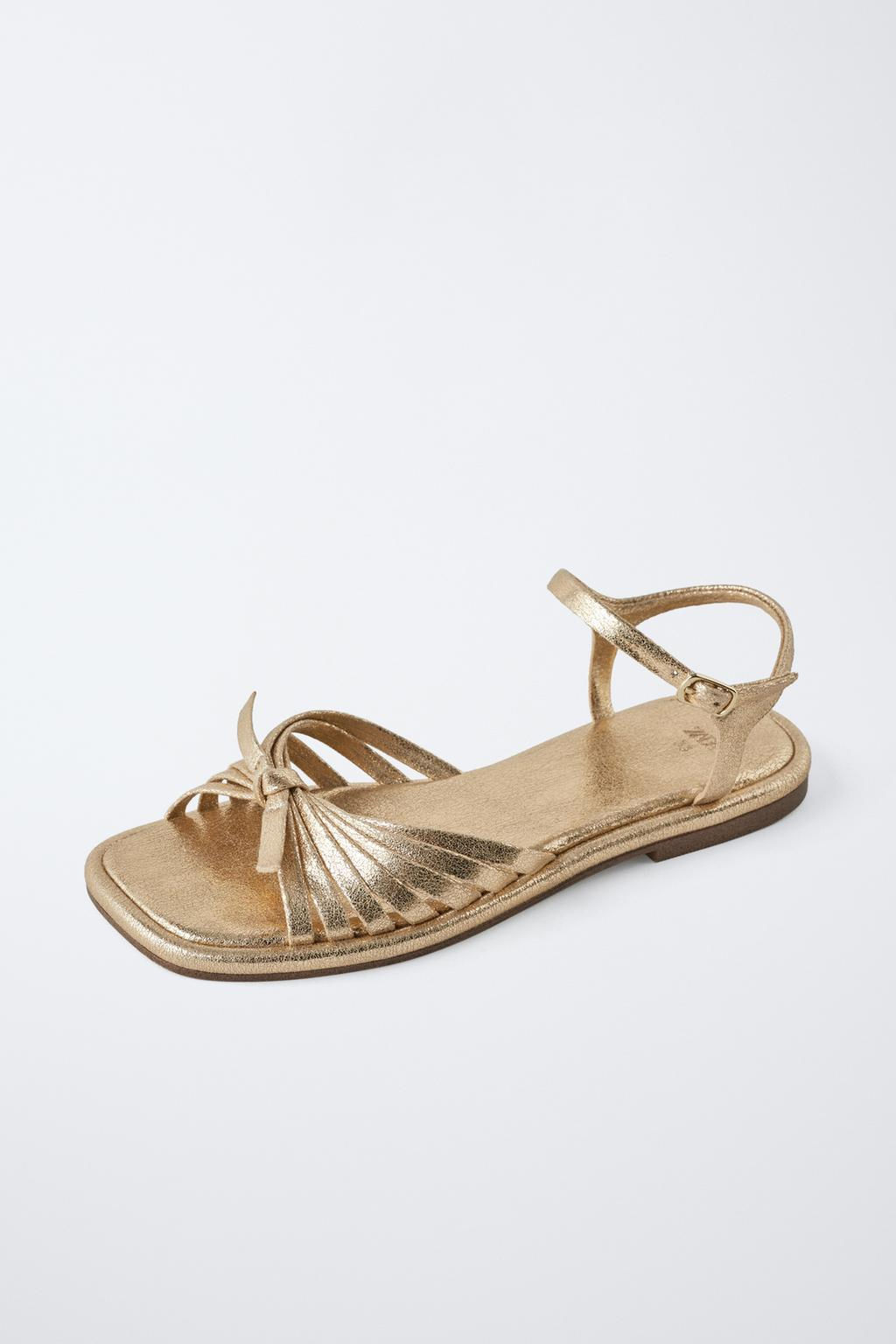 METALLIC SANDALS WITH STRAPS - Zara фото 3