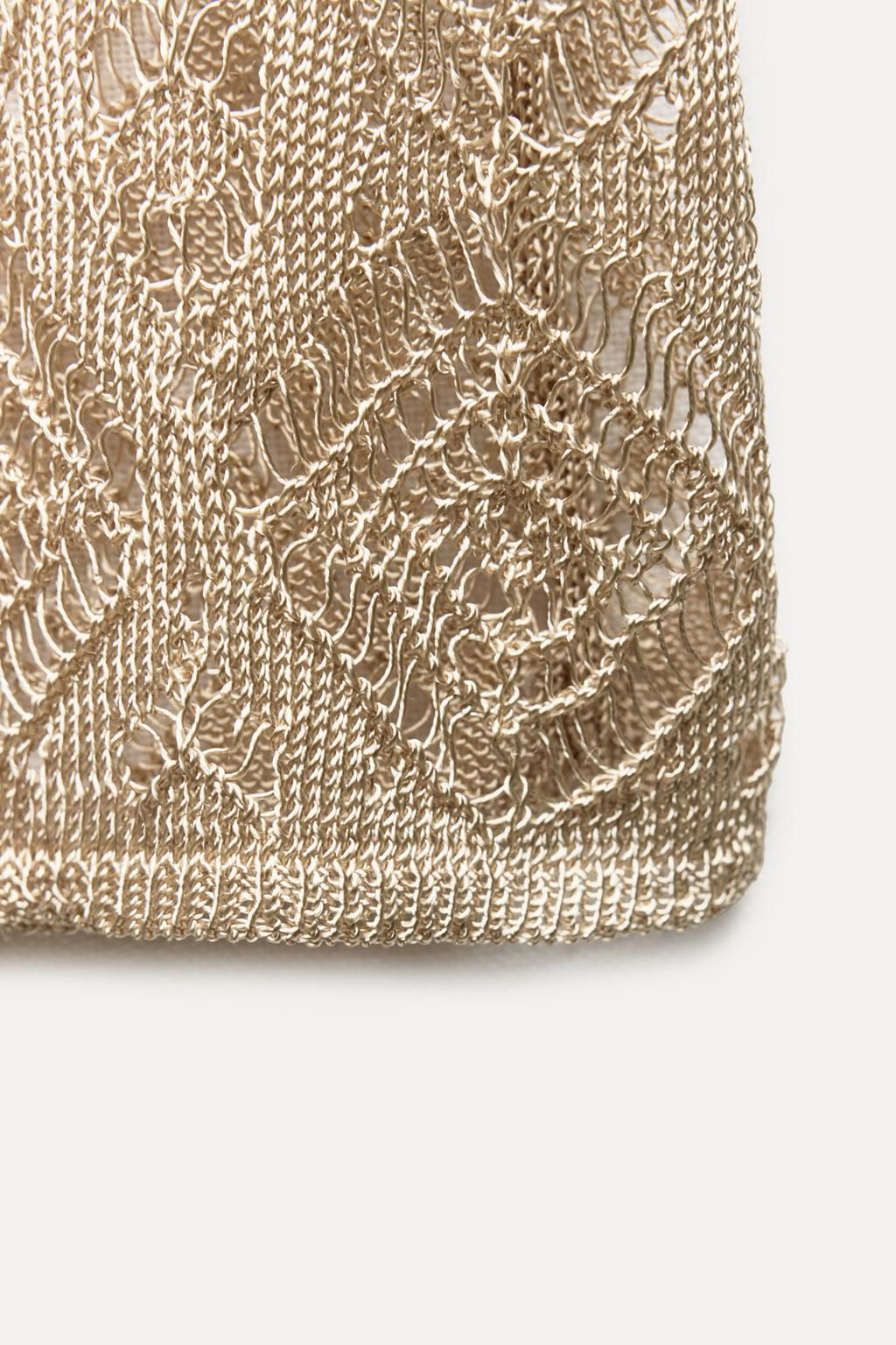 METALLIC THREAD KNIT TOP - Zara фото 9