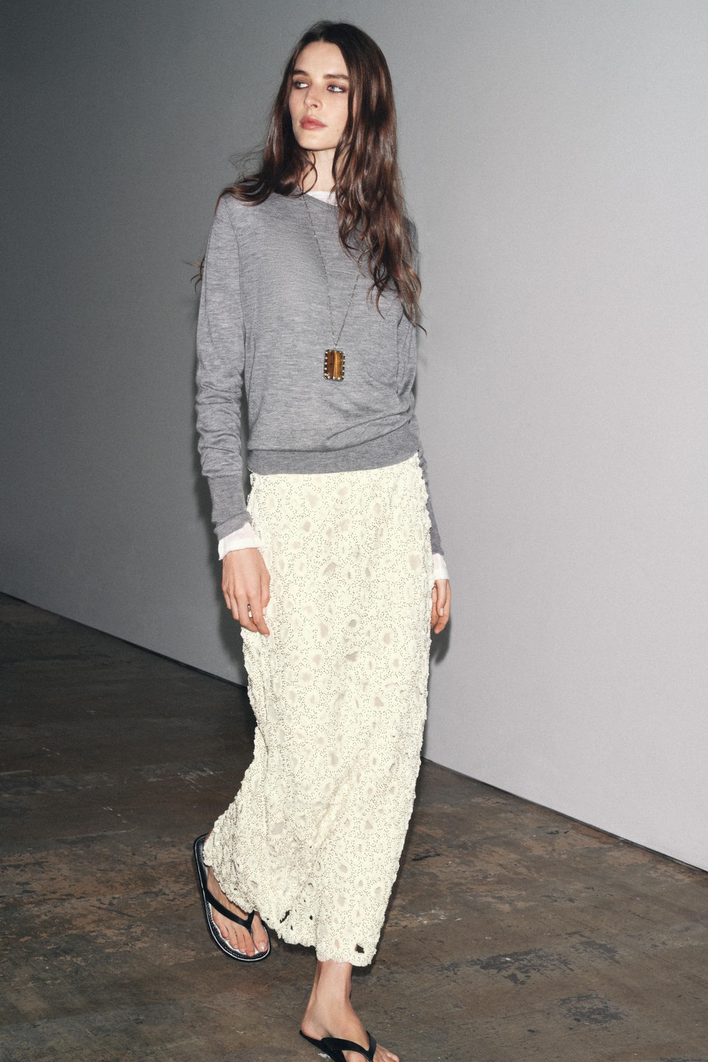 ZW COLLECTION BEADED MIDI SKIRT - Zara фото 4