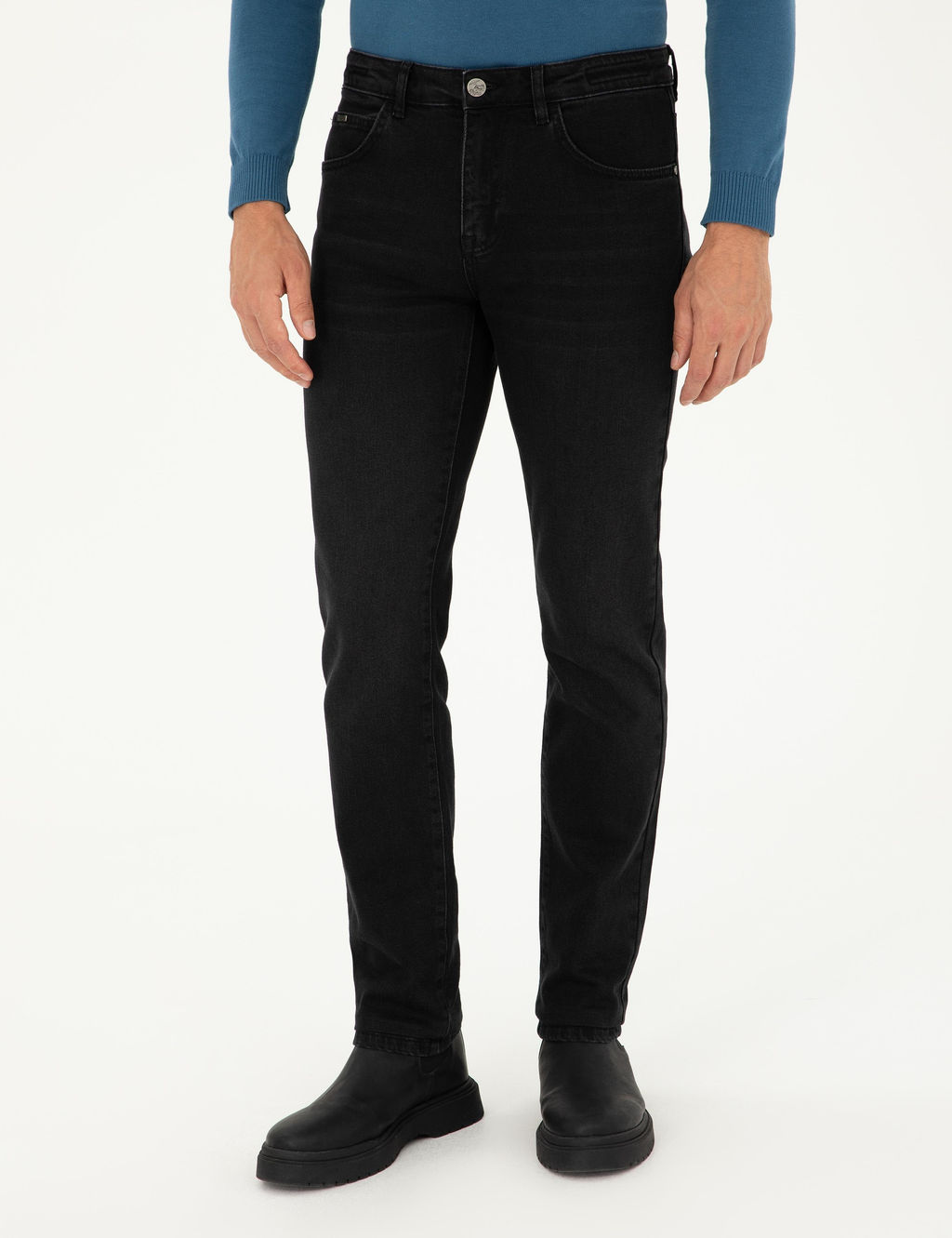 Siyah Straight Fit Jean Pantolon - Pierre cardin фото 2