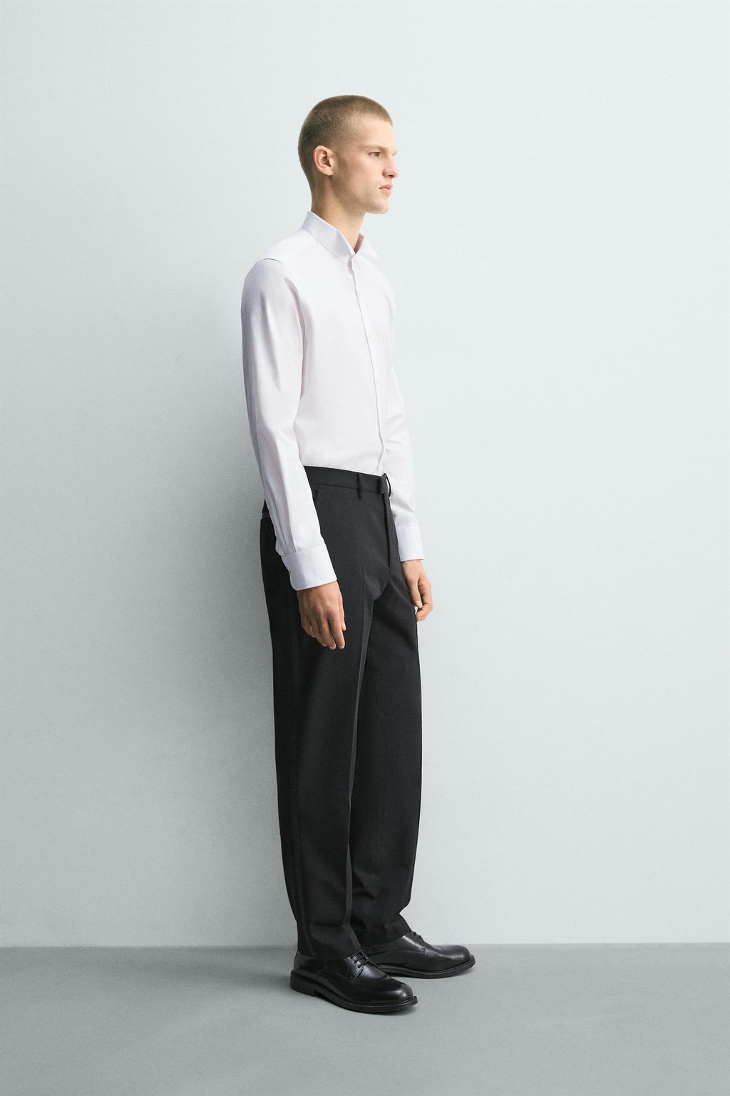 CAMISA CUELLO SMOKING / Blanco - Zara фото 4