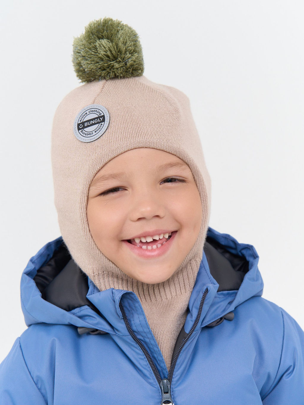 Шлем демисезонный из смесовой шерсти Беж - Bungly фото 2