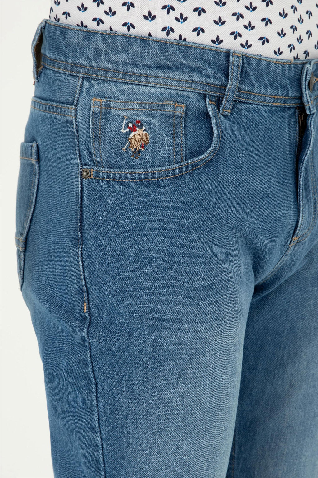 U. S. Polo Assn / Мужские голубые джинсовые брюки - U.s. polo assn фото 5