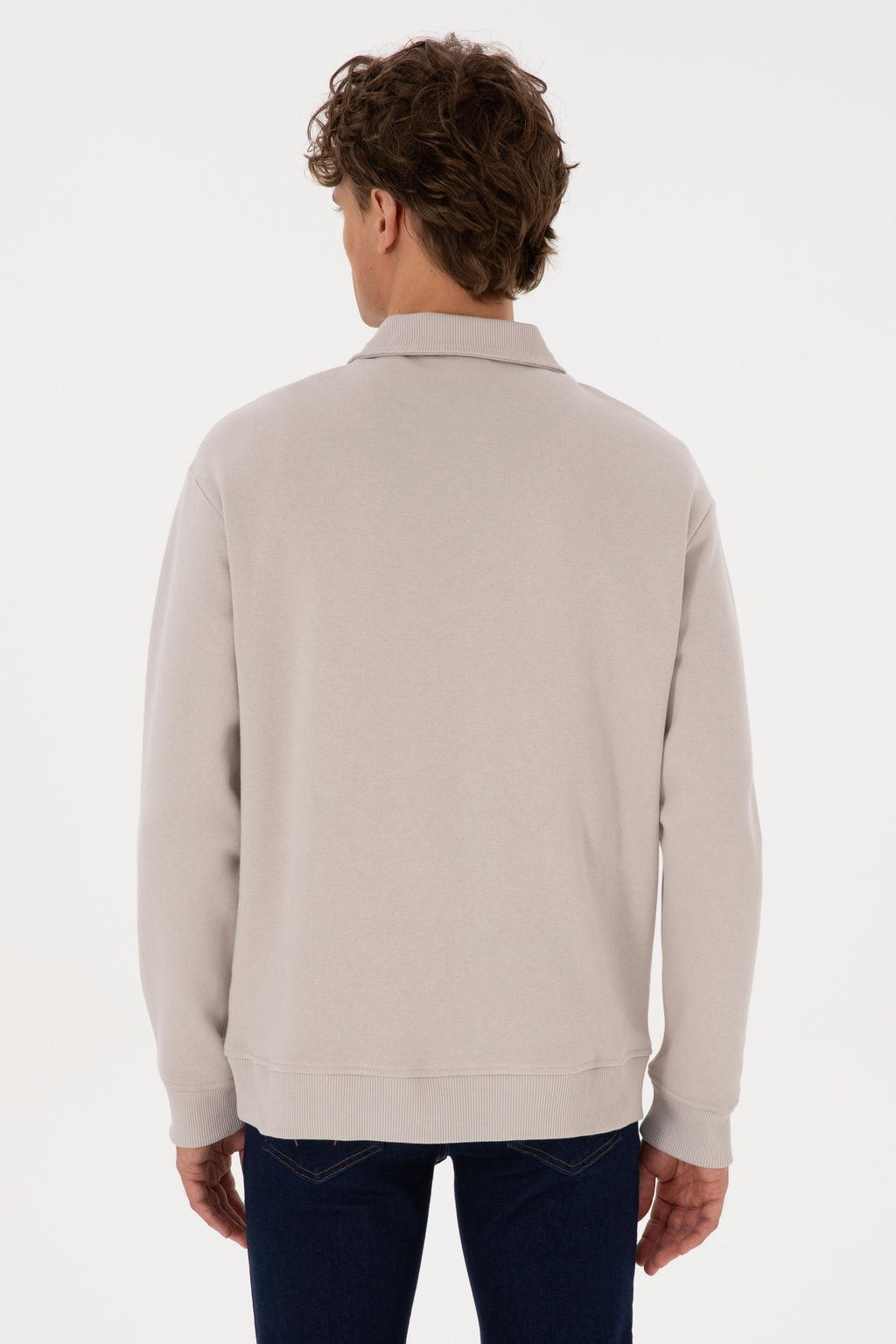 Erkek Regular Fit Yar_m Fermuarl_ Ta_ Basic Sweatshirt - U.s. polo assn фото 5